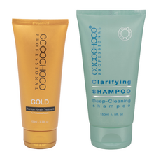 Load image into Gallery viewer, COCOCHOCO Gold Brazilian Keratin Treatment 100 ml + Clarifying Shampoo 150 ml