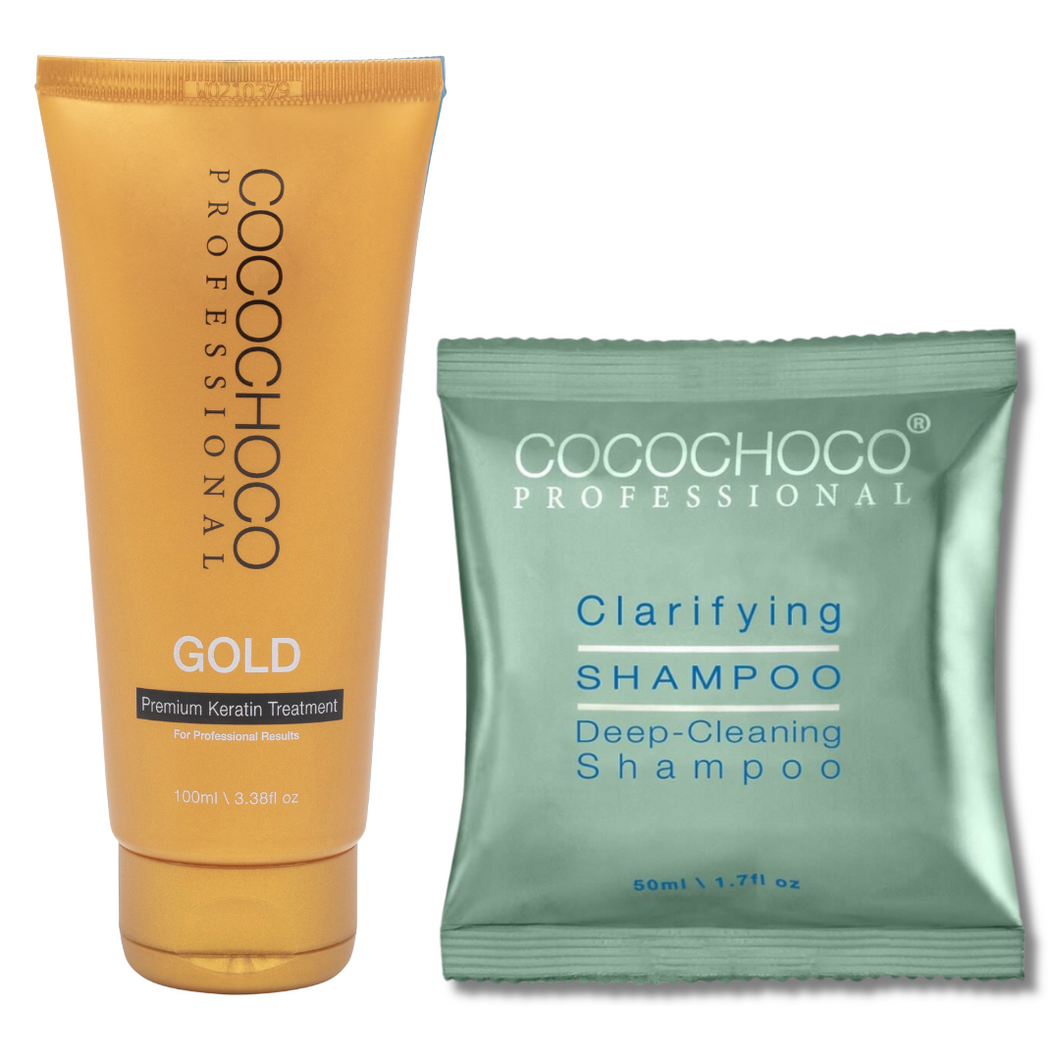 COCOCHOCO Gold Brazilian Keratin Treatment 100 ml + Clarifying Shampoo 50 ml