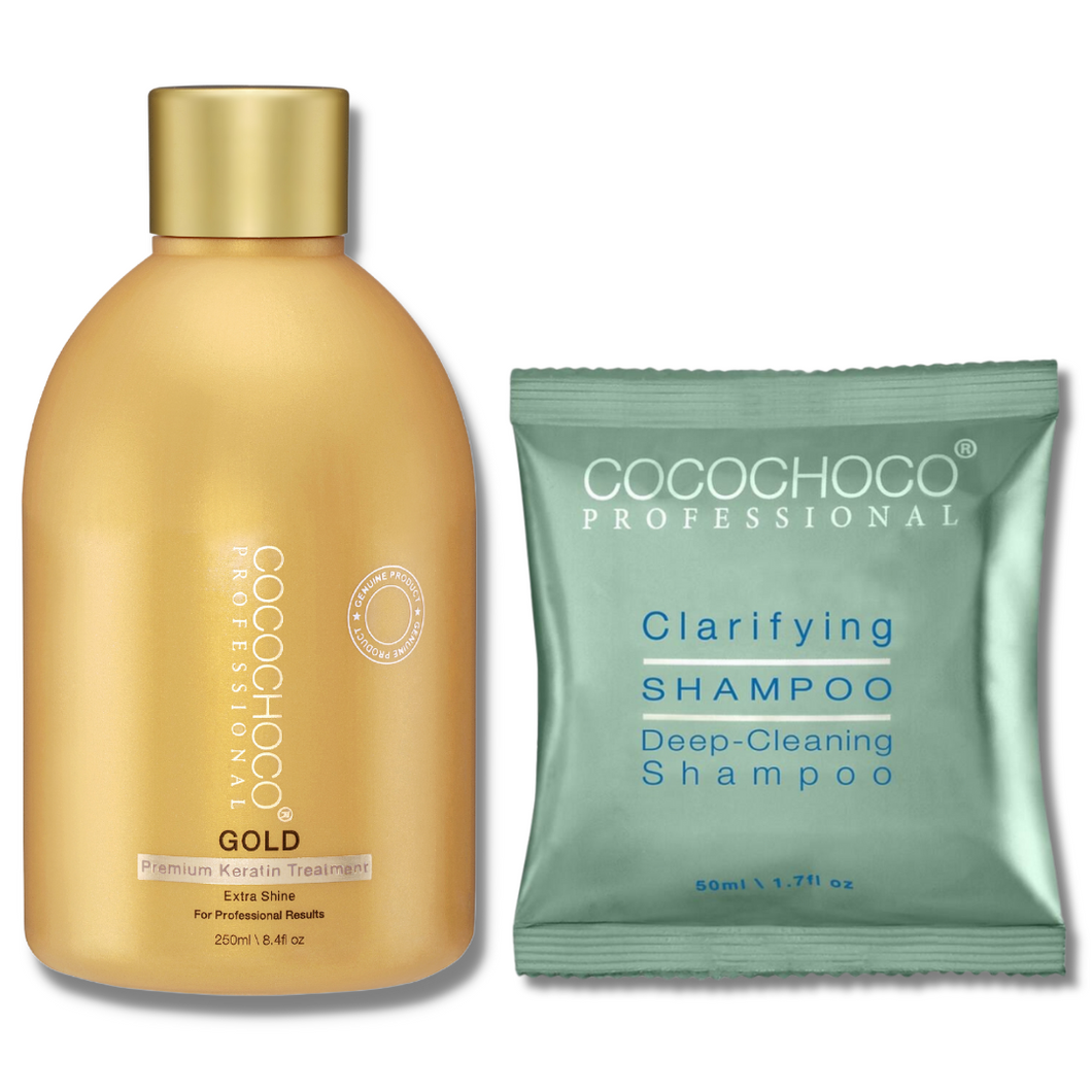 COCOCHOCO Gold Brazilian Keratin Treatment 250 ml + Clarifying Shampoo 50 ml