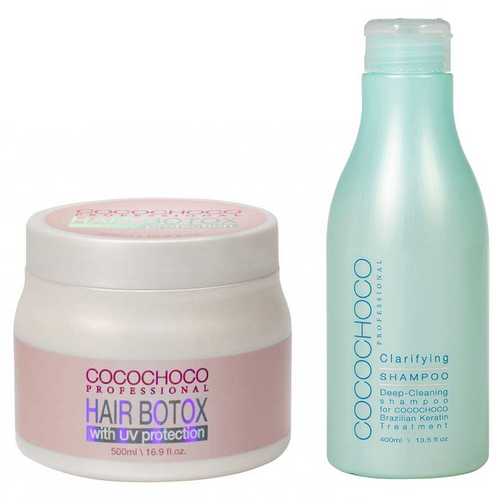 COCOCHOCO Hair Botox Treatment with UV protection 500 ml + Clarifying Shampoo 400 ml