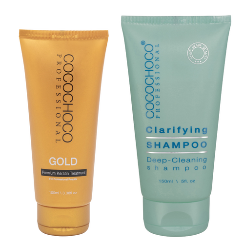 COCOCHOCO Gold Brazilian Keratin Treatment 100 ml + Clarifying Shampoo 150 ml