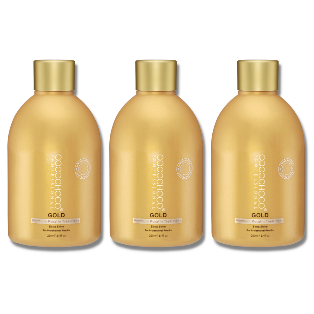COCOCHOCO Gold Brazilian Keratin Treatment 250 ml - 3 PACK