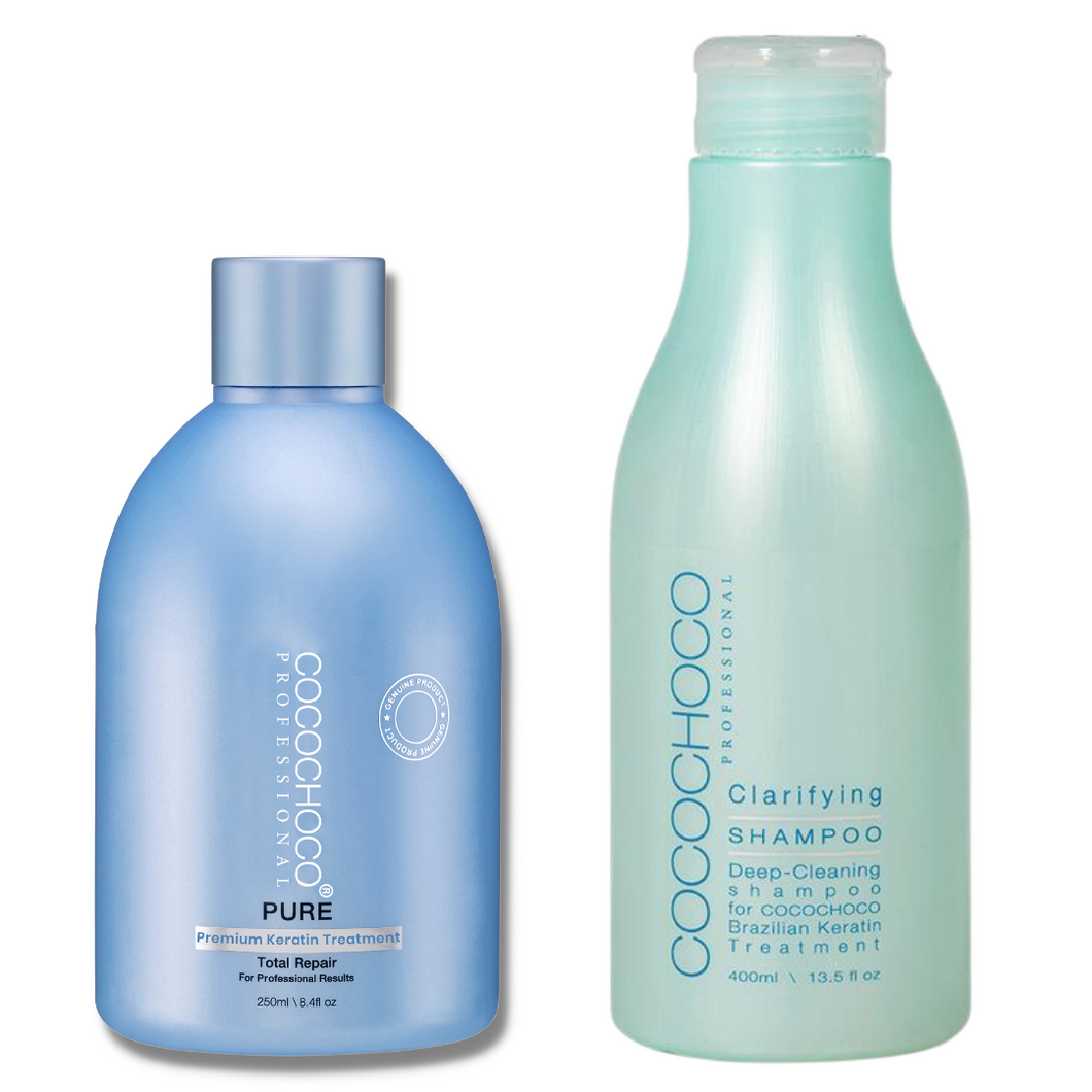 COCOCHOCO Pure Brazilian Keratin Treatment 250 ml + Clarifying Shampoo 400 ml