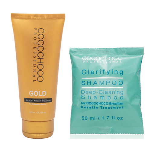 COCOCHOCO Gold Brazilian Keratin Treatment 100 ml + Clarifying Shampoo 50 ml